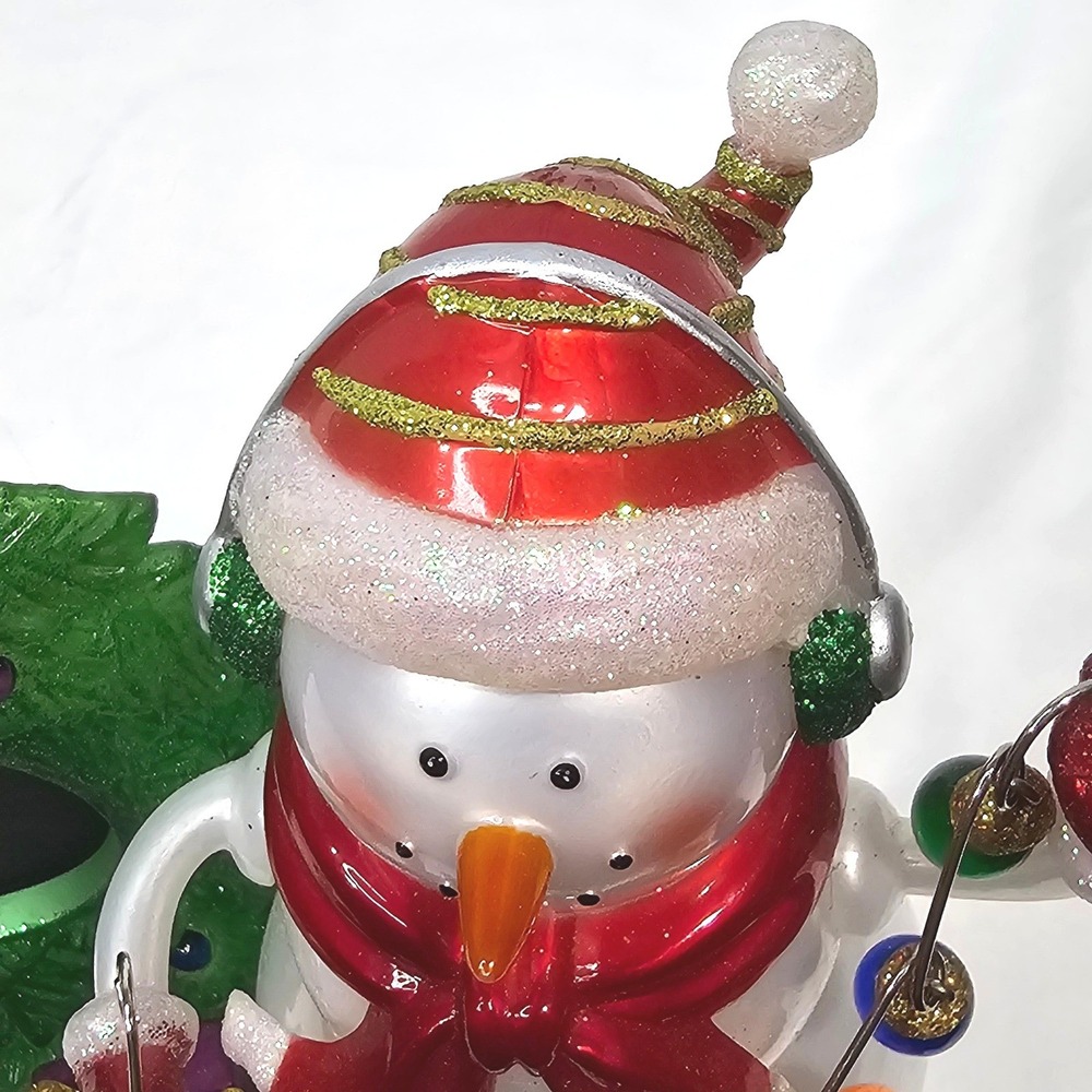 Christmas Snowman Photo Frame Stocking Holder Light Up Tree Bunny Decor - Picture 4 of 13